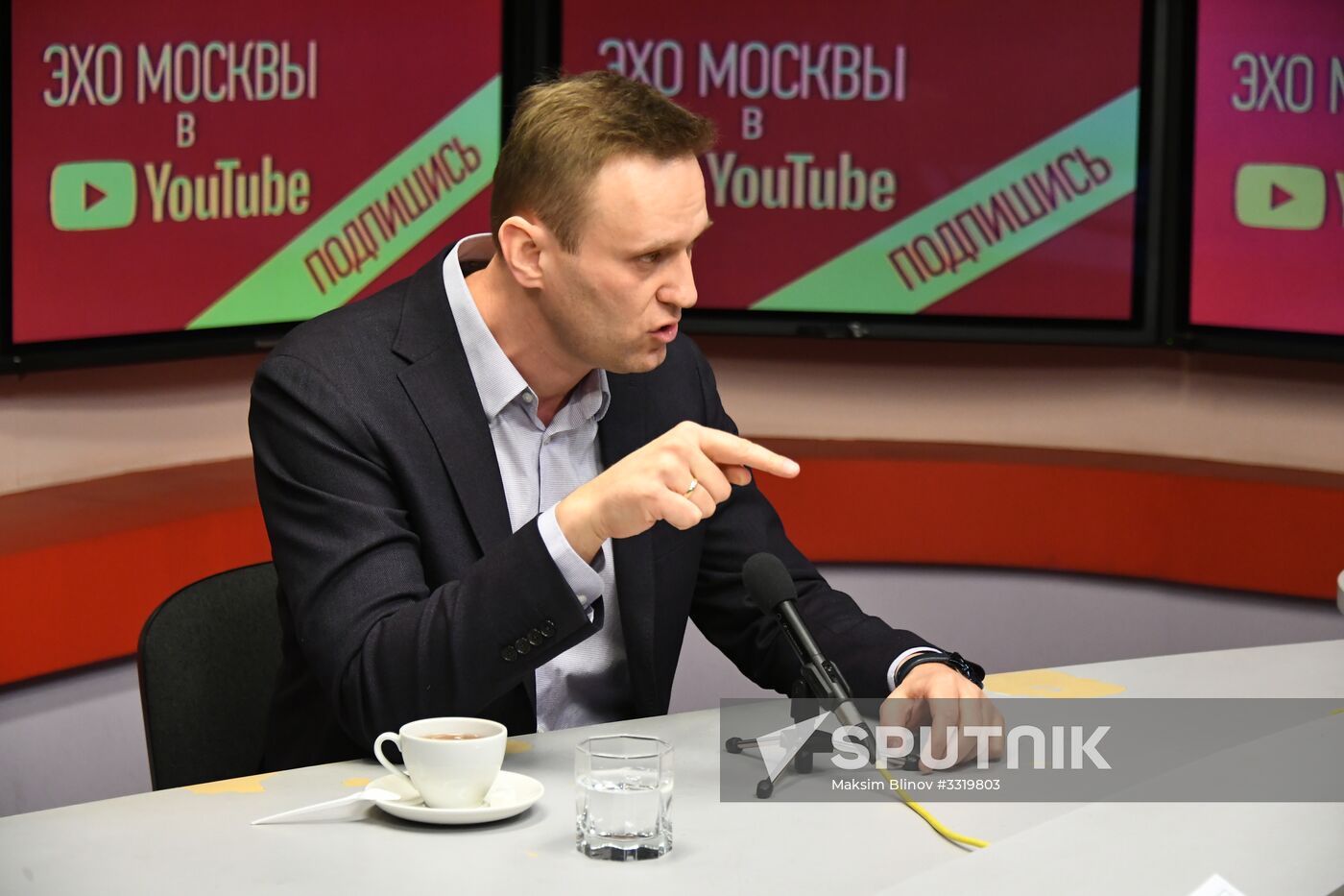Alexei Navalny gives interview to Echo of Moscow radio