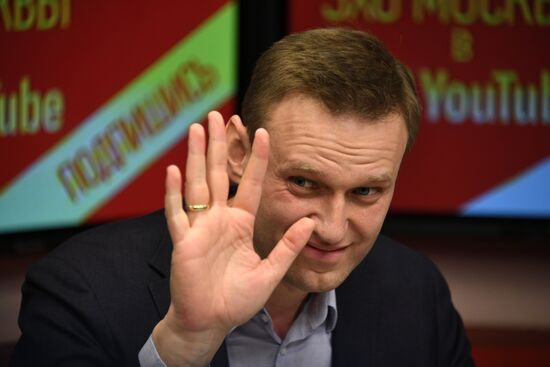 Alexei Navalny gives interview to Echo of Moscow radio