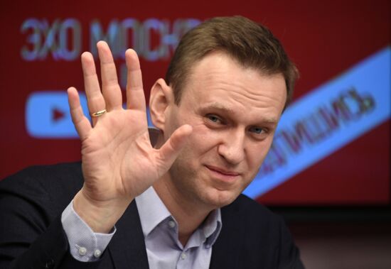 Alexei Navalny gives interview to Echo of Moscow radio