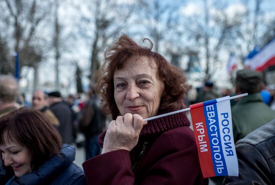 Rally in Sevastopol marking fourth anniversary of Crimea's reunification with Russia