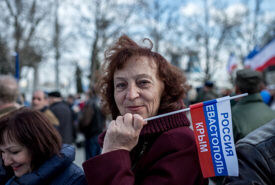 Rally in Sevastopol marking fourth anniversary of Crimea's reunification with Russia