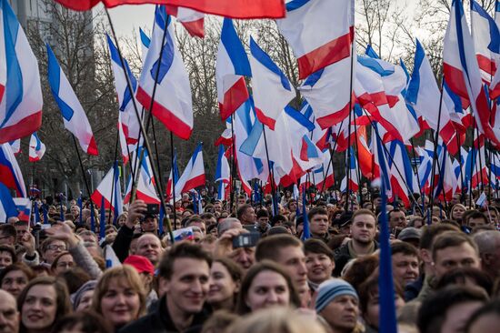 Rally in Sevastopol marking fourth anniversary of Crimea's reunification with Russia