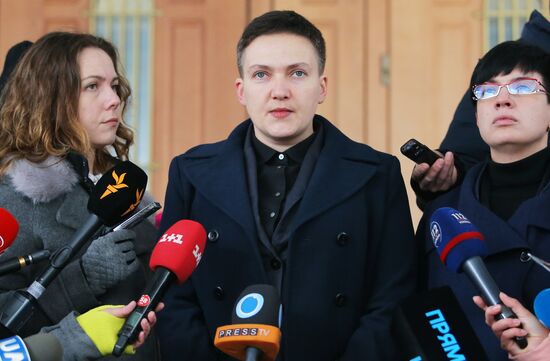 Nadezhda Savchenko holds briefing in Kiev