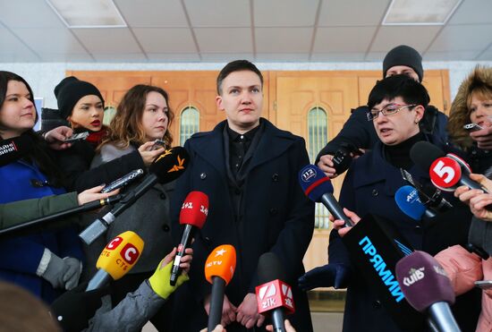 Nadezhda Savchenko holds briefing in Kiev