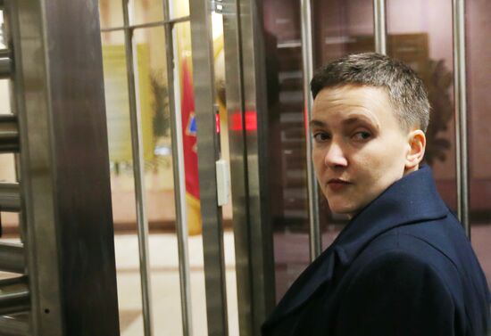Nadezhda Savchenko holds briefing in Kiev