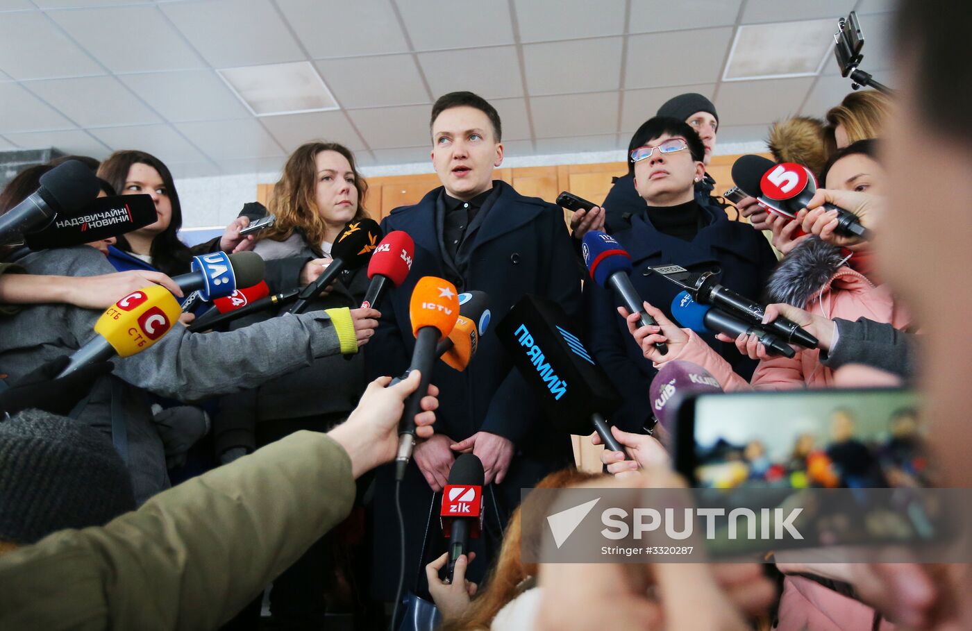 Nadezhda Savchenko holds briefing in Kiev