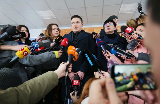 Nadezhda Savchenko holds briefing in Kiev