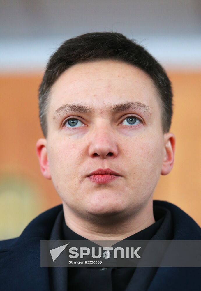 Nadezhda Savchenko holds briefing in Kiev