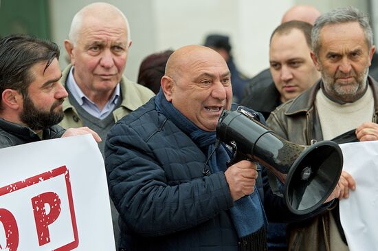 Protest in Tbilisi against new hydro power stations construction