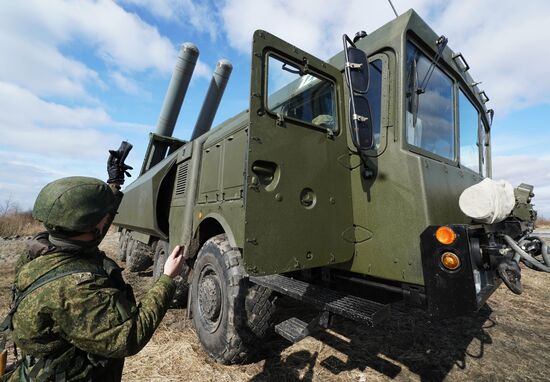 Tactical exercises of Baltic Fleet's coastal missile forces