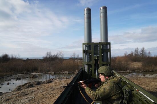 Tactical exercises of Baltic Fleet's coastal missile forces