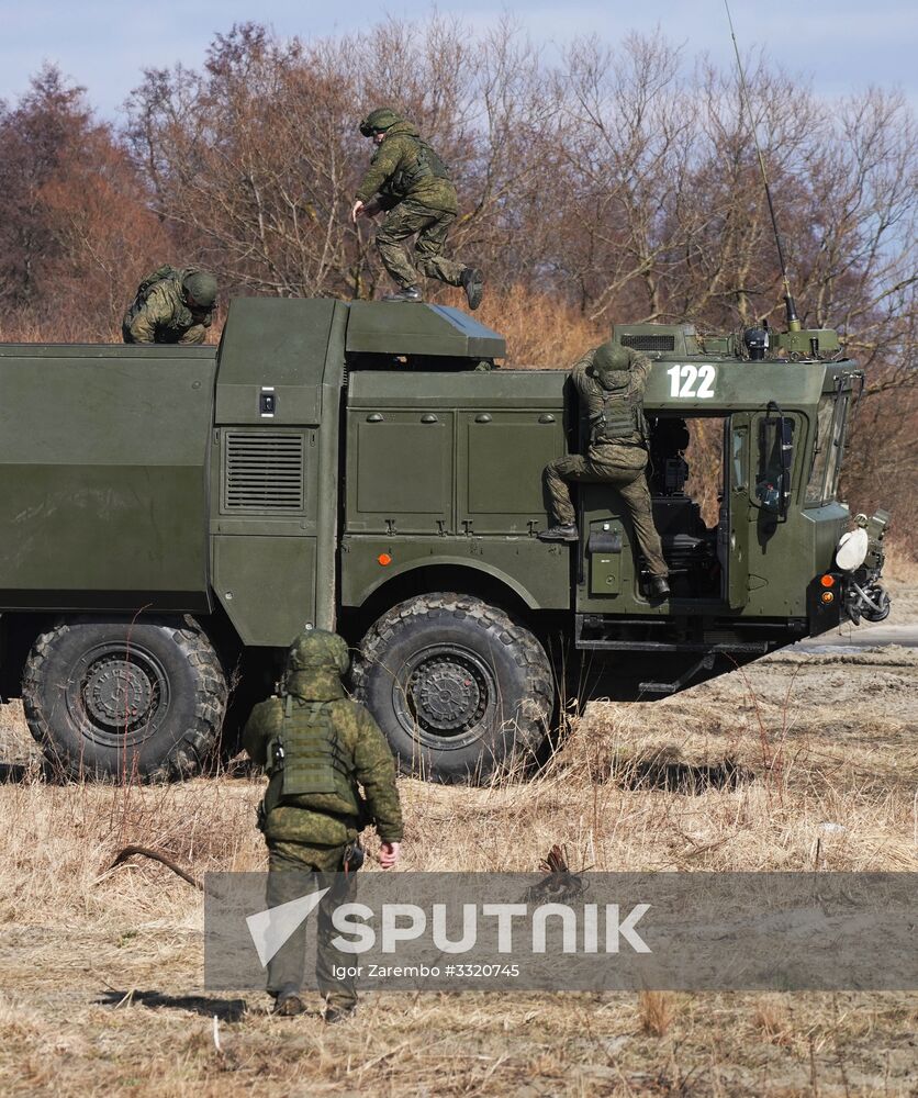 Tactical exercises of Baltic Fleet's coastal missile forces