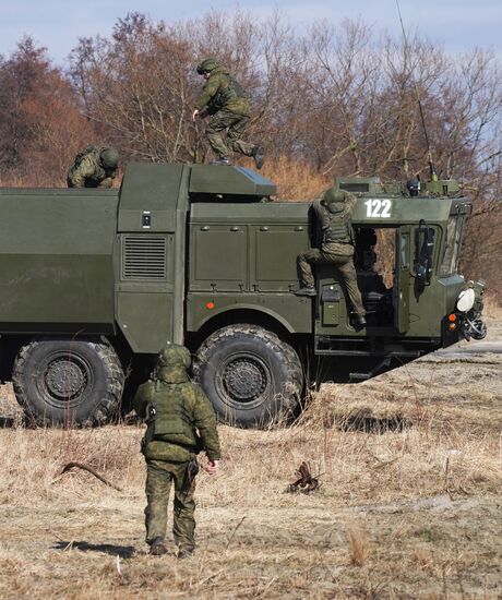 Tactical exercises of Baltic Fleet's coastal missile forces