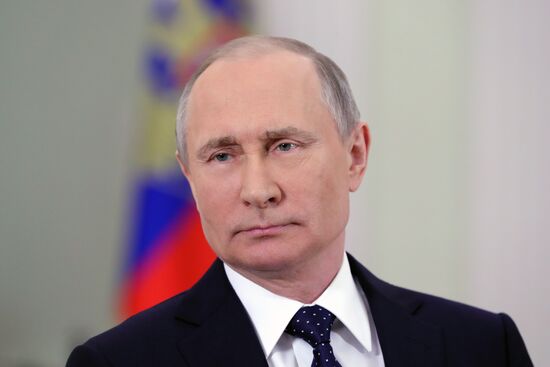 President Vladimir Putin delivers address to people of Russia