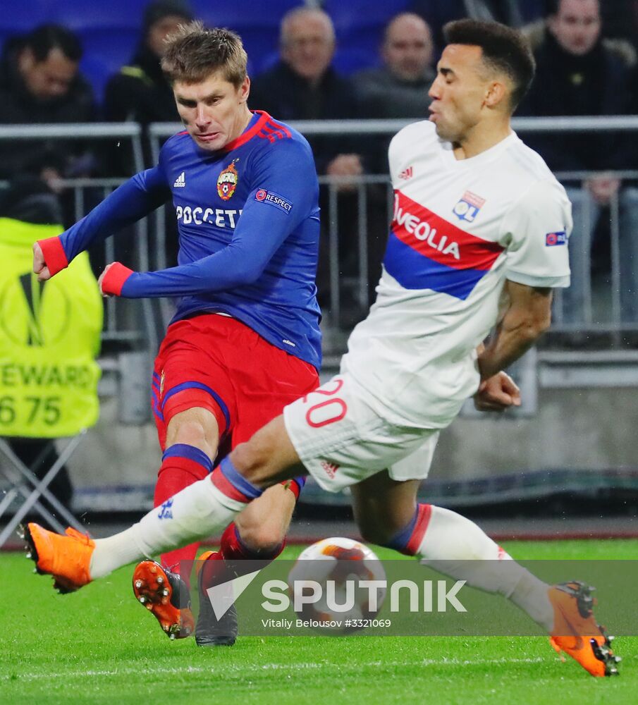 Football. UEFA Europa League. Lyon vs. CSKA