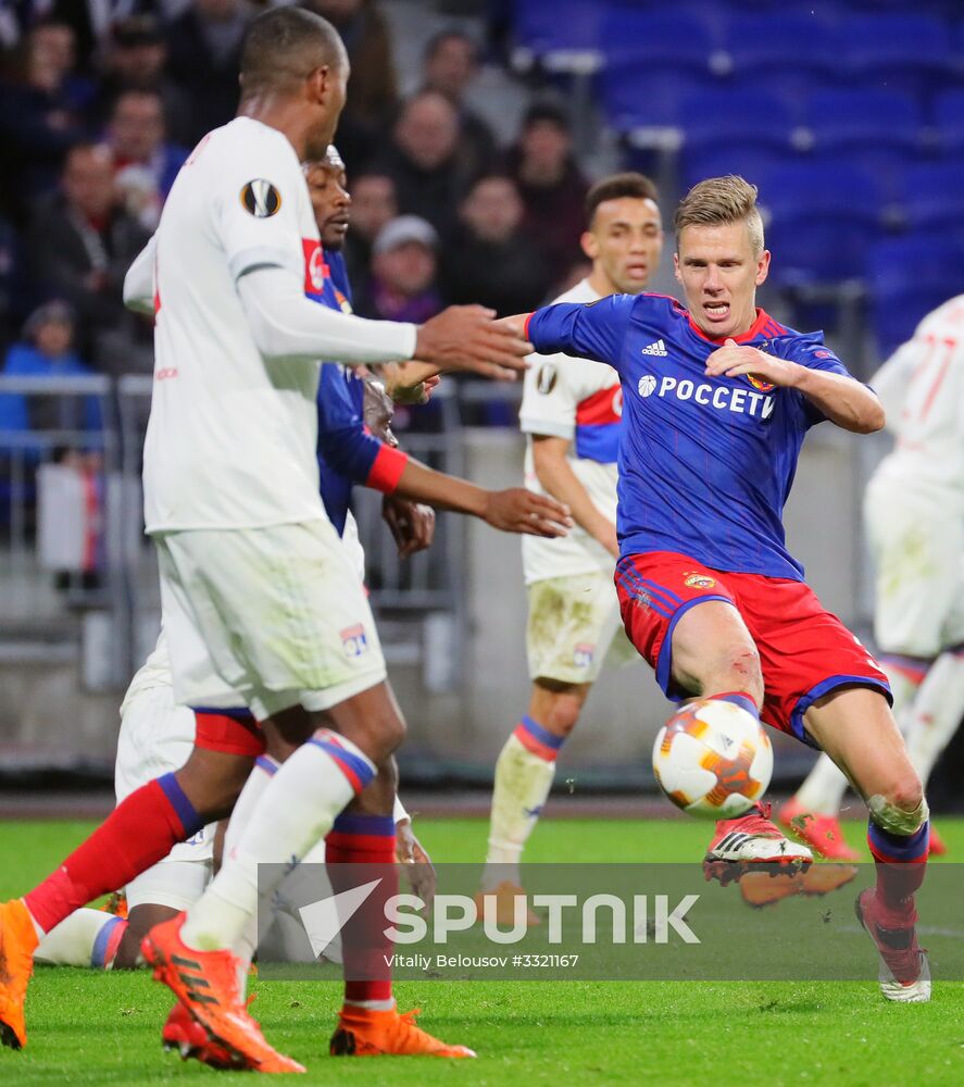 Football. UEFA Europa League. Lyon vs. CSKA