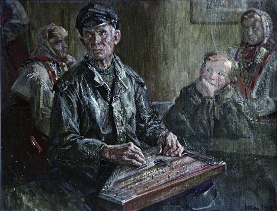 "Rural Psaltery Player" by Ewald Okas