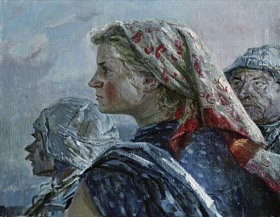 Painting by Okas "Fisherman's Daughter"