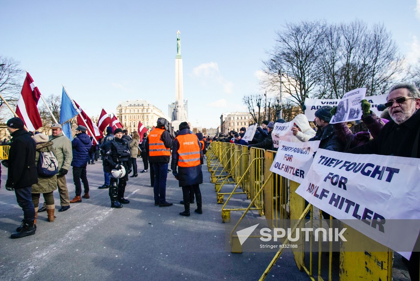 March of former Latvian Waffen SS legionaries in Riga