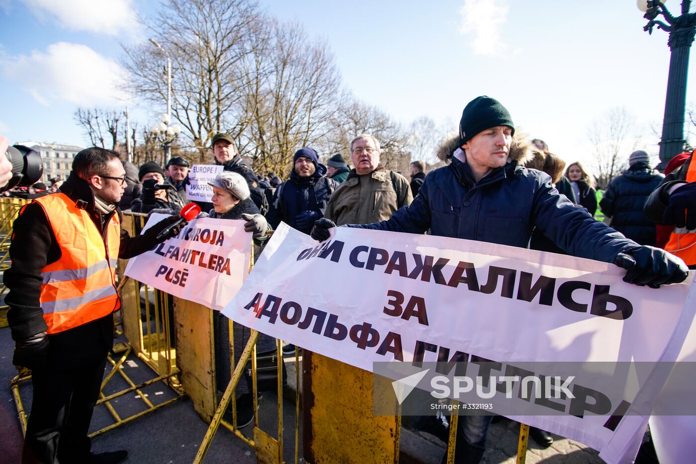 March of former Latvian Waffen SS legionaries in Riga