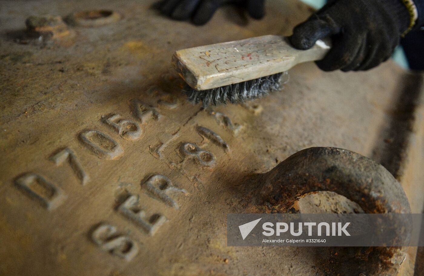 Sherman tank restored in Leningrad region