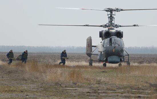 Airborne troops hold drill in Krasnodar Territory