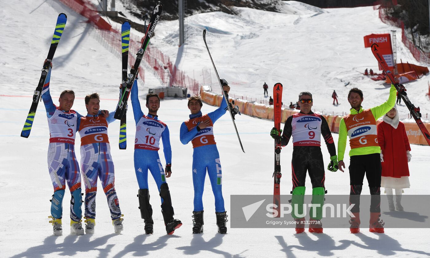 2018 Winter Paralympics. Alpine skiing. Men. Slalom