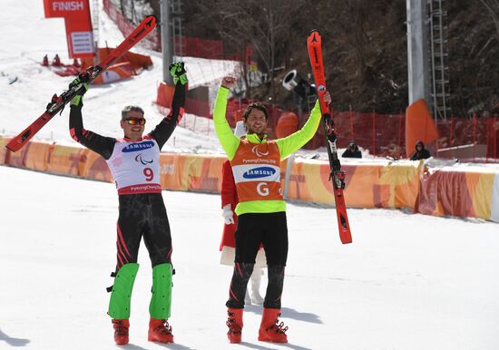 2018 Winter Paralympics. Alpine skiing. Men. Slalom