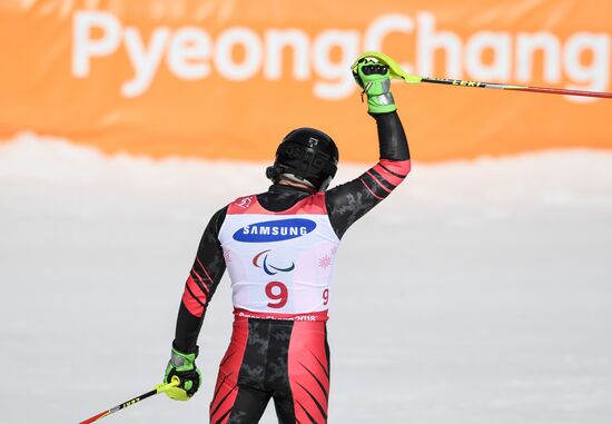 2018 Winter Paralympics. Alpine skiing. Men. Slalom