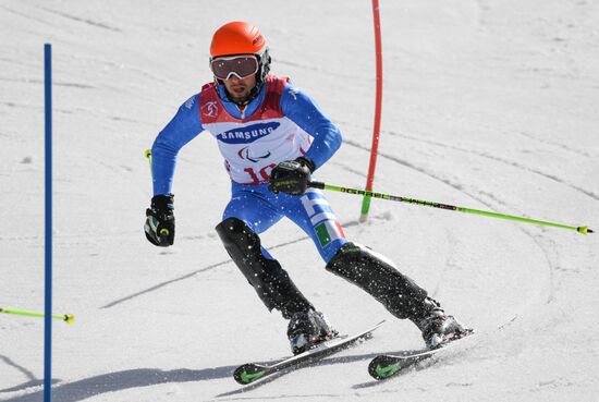 2018 Winter Paralympics. Alpine skiing. Men. Slalom
