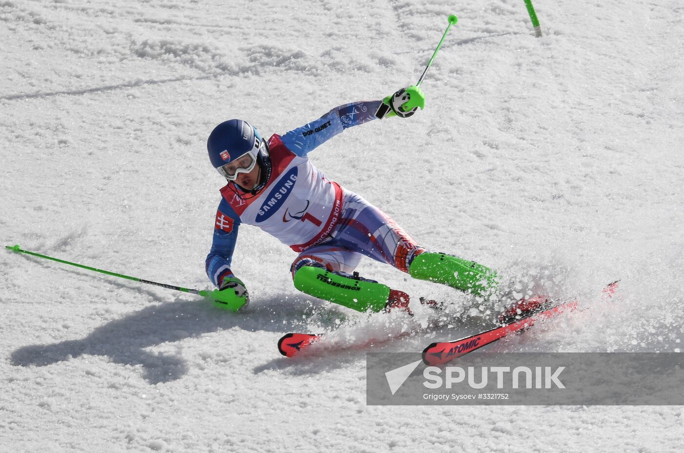 2018 Winter Paralympics. Alpine skiing. Men. Slalom