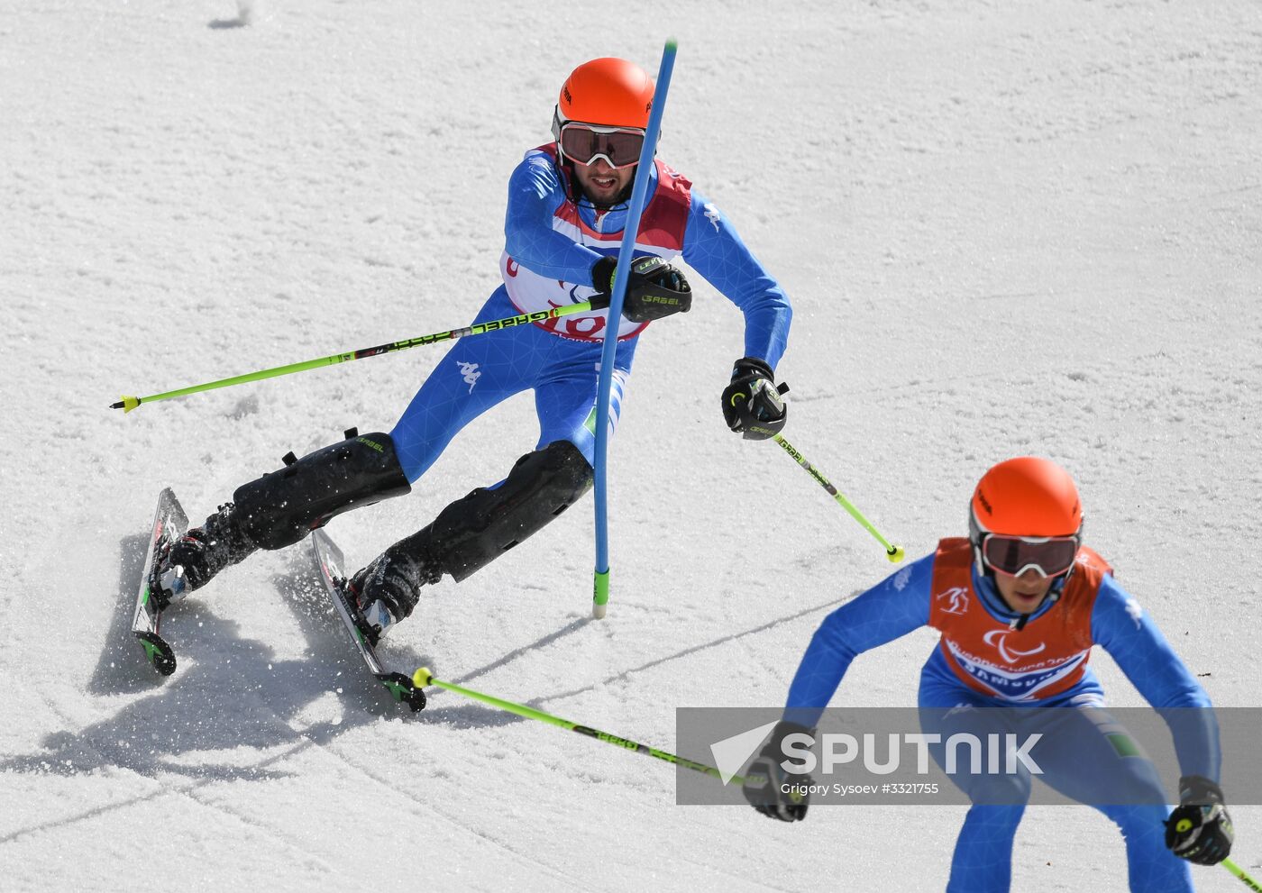 2018 Winter Paralympics. Alpine skiing. Men. Slalom