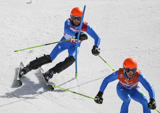 2018 Winter Paralympics. Alpine skiing. Men. Slalom