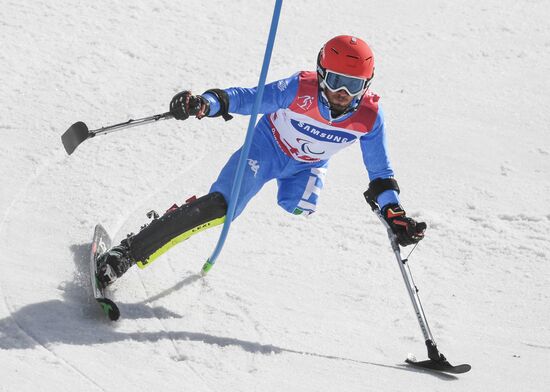 2018 Winter Paralympics. Alpine skiing. Men. Slalom