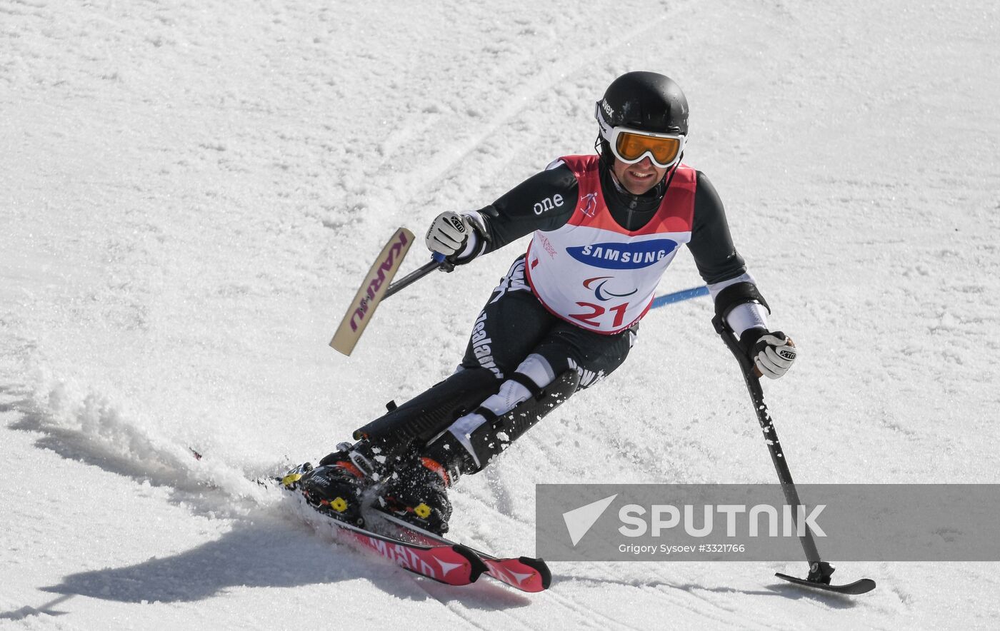 2018 Winter Paralympics. Alpine skiing. Men. Slalom