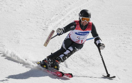 2018 Winter Paralympics. Alpine skiing. Men. Slalom