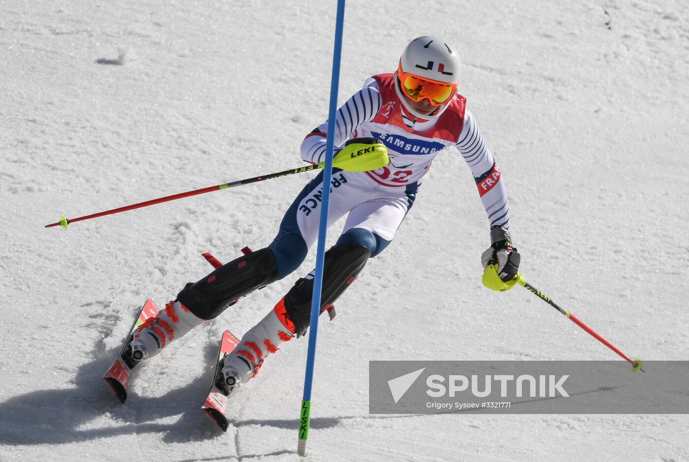 2018 Winter Paralympics. Alpine skiing. Men. Slalom