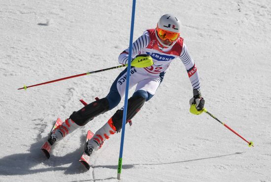 2018 Winter Paralympics. Alpine skiing. Men. Slalom