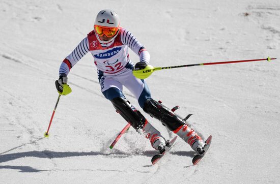 2018 Winter Paralympics. Alpine skiing. Men. Slalom