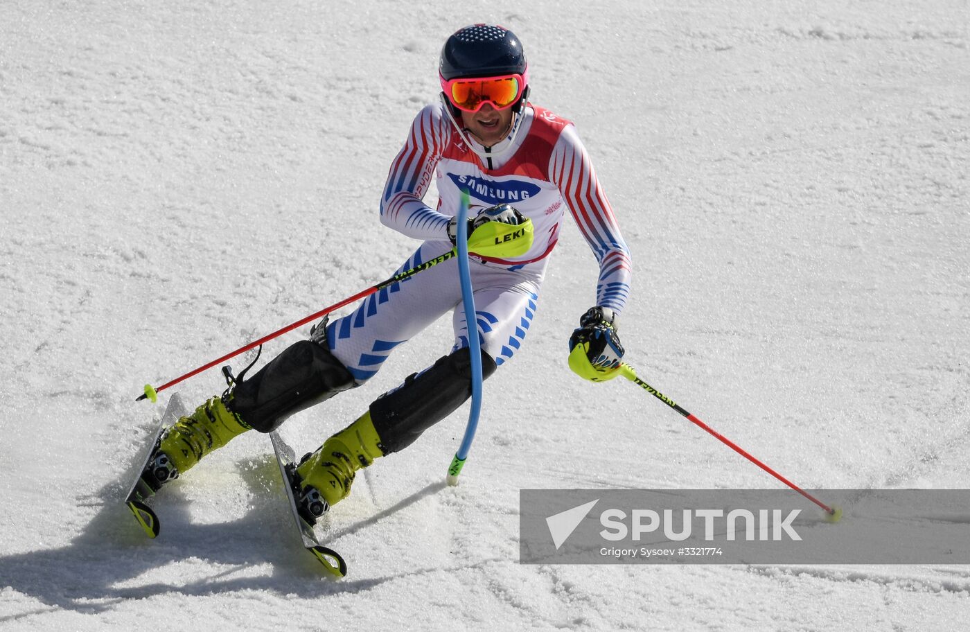 2018 Winter Paralympics. Alpine skiing. Men. Slalom