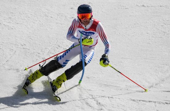 2018 Winter Paralympics. Alpine skiing. Men. Slalom