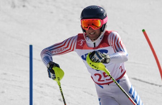 2018 Winter Paralympics. Alpine skiing. Men. Slalom