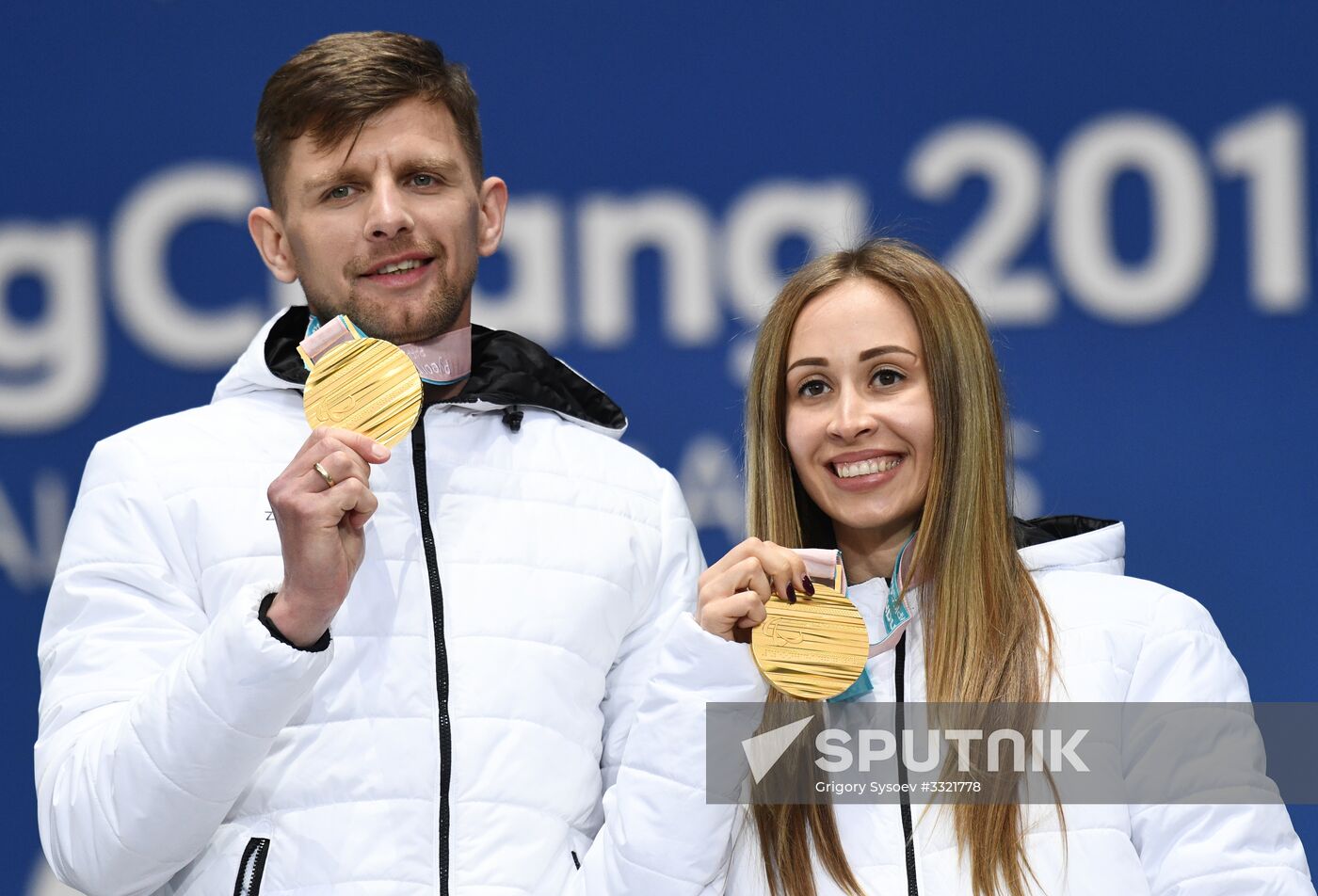 2018 Winter Paralympics. Medal ceremony. Day eight