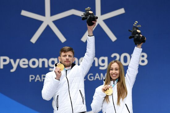 2018 Winter Paralympics. Medal ceremony. Day eight
