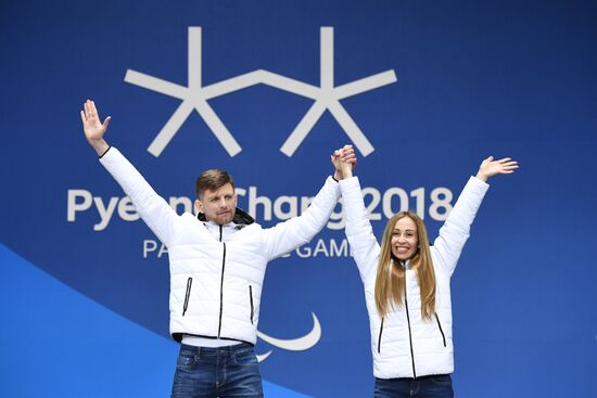2018 Winter Paralympics. Medal ceremony. Day eight