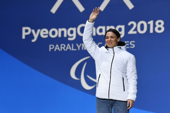2018 Winter Paralympics. Medal ceremony. Day eight