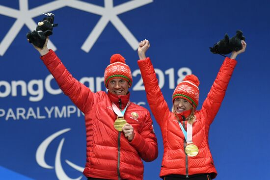 2018 Winter Paralympics. Medal ceremony. Day eight