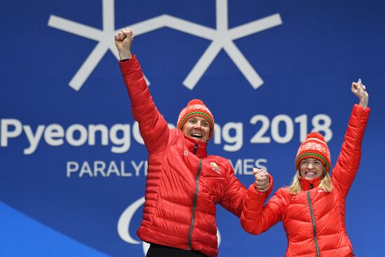 2018 Winter Paralympics. Medal ceremony. Day eight