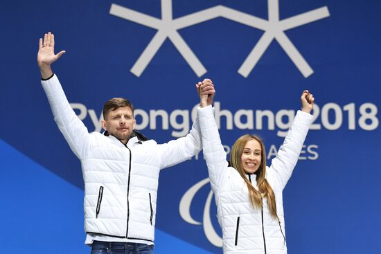 2018 Winter Paralympics. Medal ceremony. Day eight