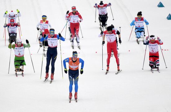 2018 Paralympics. Cross-country skiing. Mixed relay